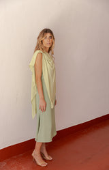Vestido Helena Verde (inclui capa de chiffon)